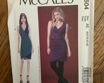 McCall’s 7504 Nicole Miller Dress Pattern size 6-8-10-12-14 bust 30.5-36”