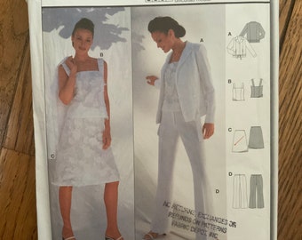 Burda International Pattern 8455 Jacket, top, skirt, and pants pattern size 8-10-12-14-16-18