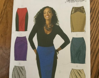 Butterick 5566 Skirt Pattern Size 14-16-18-20 waist 28-34”