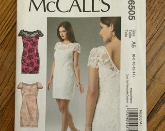 McCalls 6505 Phoebe Couture pattern dress size 6-8-10-12-14 bust 30.5-36”