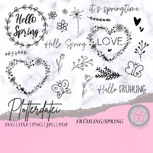 Plotterdatei Frühling Spring Ostern Blumen Svg Dxf Png Jpg Pdf Silhouette Cricut Plotter Plottdatei - nur für den PRIVATEN GEBRAUCH