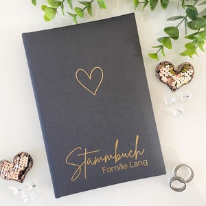 Stammbuch 13x20cm Standardmaß - Design 011 - personalisierbar mit Namen mit oder ohne Vordrucke