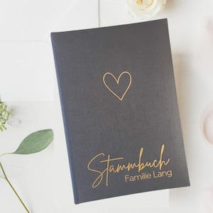 Stammbuch 13x20cm Standardmaß - Design 011 - personalisierbar mit Namen mit oder ohne Vordrucke