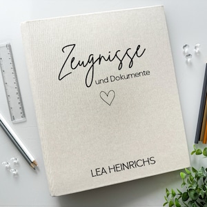 Zeugnismappe - personalisierbar mit Namen A4- Design 119 Zeugnisordner |Dokumente Urkunden Einschulung Schultüte Schule Geschenk