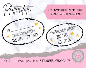 Plotterdatei Nikolaus Stempel Geschenk Weihnachten Svg Dxf Png Jpg Pdf Silhouette Cricut Plotter Plottdatei - NUR PRIVATE NUTZUNG!