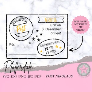 Fichier traceur Post Santa Claus Gift Christmas Christmas Svg Dxf Png Jpg Pdf Silhouette Cricut Plotter plot file - USAGE PRIVÉ SEULEMENT !