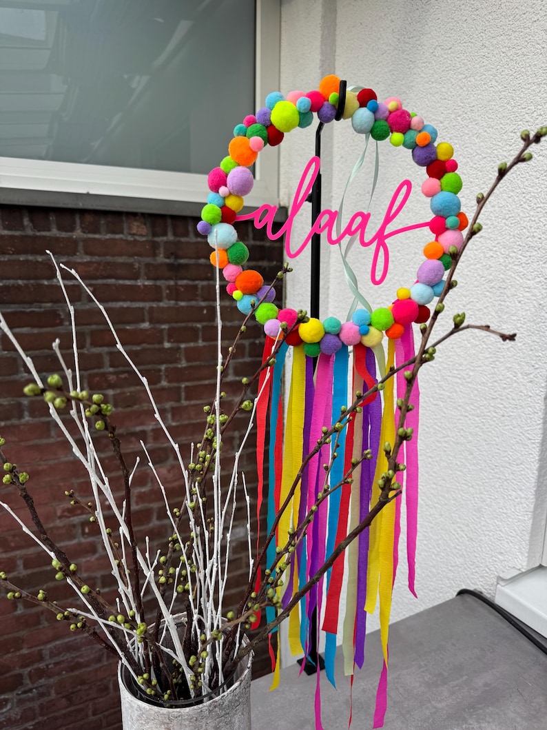 Corona Alaaf en blanco – Decoración de carnaval impresa en 3D | Corona DIY para diseñar | Decoración de carnaval estilo Colonia | Aprox. 24 cm de diámetro | Extra grande imagen 9