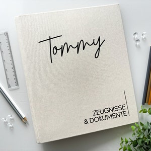 Zeugnismappe - personalisierbar mit Namen A4- Design 122 Zeugnisordner |Dokumente Urkunden Einschulung Schultüte Schule Geschenk