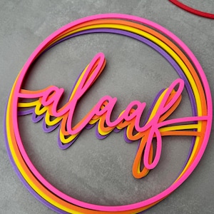 Corona Alaaf en blanco – Decoración de carnaval impresa en 3D | Corona DIY para diseñar | Decoración de carnaval estilo Colonia | Aprox. 24 cm de diámetro | Extra grande Alaaf