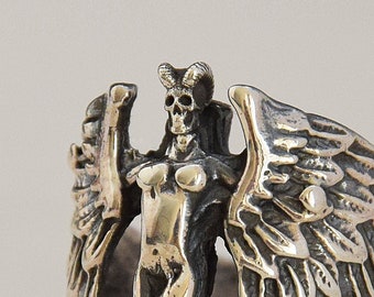 Luciferring: Handgjord änglalik ring i 925 sterlingsilver