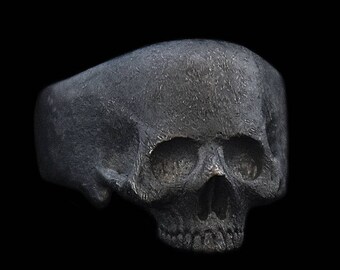 Handmade Sterling Silver Little Skull Ring, Men's Ring