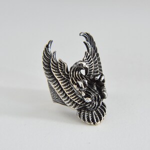 Handmade Eagle 925 Sterling Silver Men&#39;s Ring
