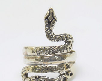 Handmade Sterling Silver Snake Ring - Unisex