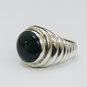 Spiralfläche 925 Sterling Silber Handgefertigter Herrenring, Silberring, Ringe für Männer, Herrensilberring, Handgemachter Ring, Ringe Männer, Orientalist