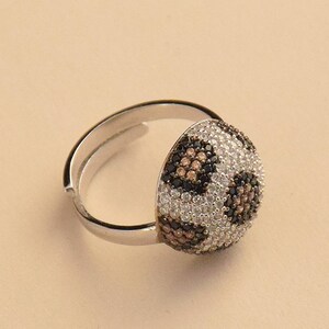 Handmade 925 Sterling Silver Adjustable Ring: Snake Skin Design