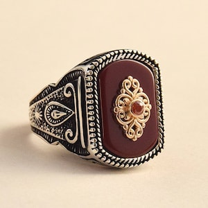 Handmade 925 Sterling Silver Men&#39;s Ring, Silver Ring, Rings for Men, Gift for Him, Men&#39;s Silver Ring, Handmade Ring, Rings Men, Orientalist