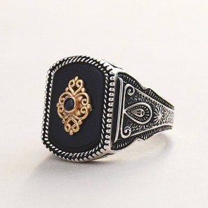 Handmade 925 Sterling Silver Men&#39;s Ring, Silver Ring, Rings for Men, Gift for Him, Men&#39;s Silver Ring, Handmade Ring, Rings Men, Orientalist