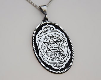 King Solomon's Seal Pendant: Handmade 925 Sterling Silver Talisman