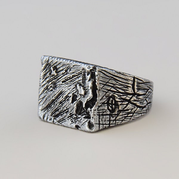 Handmade 925 Sterling Silver Ring for Men: Orientalist Design