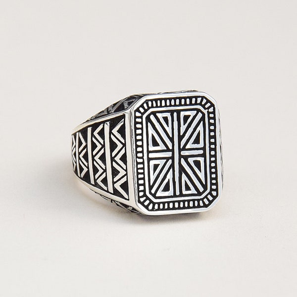 925 Sterling Silver Handmade Men's Ring, Silver Ring, Rings for Men, Gift for Him, Men's Silver Ring, Handmade Ring, Men, Orientalist