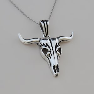 Bull 925 Sterling Silver Handmade Pendant, Bull Pendant, Silver Pendant, Pendants for Men, Gift for Him, Handmade Pendant, Orientalist