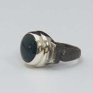 Anillo de plata de ley 925 para hombre hecho a mano con piedra