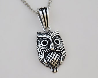 Owl 925 Sterling Silver Handmade Pendant, Silver Pendant, Pendants for Men, Gift for Her, Handmade Pendant, Orientalist