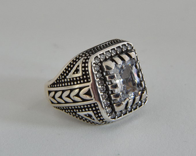 925 Sterling Silver Handmade Men's Ring Silver Ring Etsy