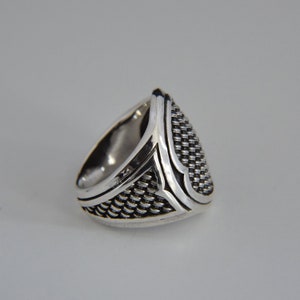 Handmade 925 Sterling Silver Men&#39;s Ring: Orientalist Design