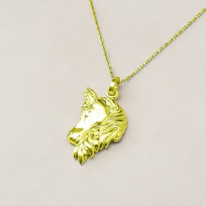 14K Yellow Gold Horse Pendant, Handmade Horse Pendant, Yellow Gold Pendant, Gold Horse 14K Gold Pendant, Gift for Her, Golden Horse Pendant