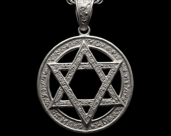 Handmade Sterling Silver Star of David Pendant: Jewish Talisman