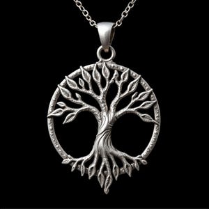 Handgemachte 925 Sterling Silber Baum des Lebens Anhänger Halskette