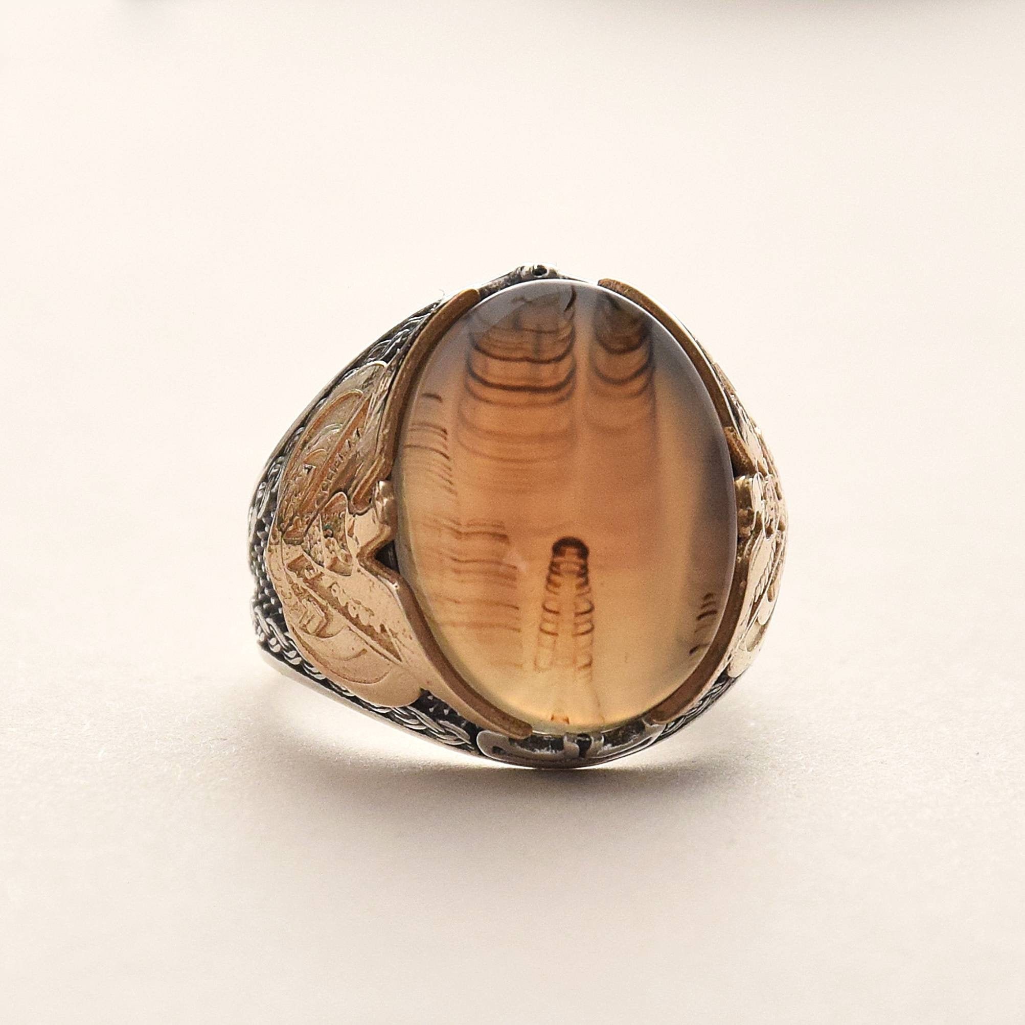 Men's Real 925 Sterling Silver Egyptian King Pharaoh Iced
