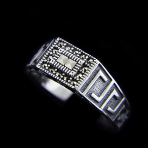 925 Sterling Silver Handmade Men&#39;s Ring, Silver Ring, Rings for Men, Gift for Him, Men&#39;s Silver Ring, Handmade Ring, Rings Men, Orientalist