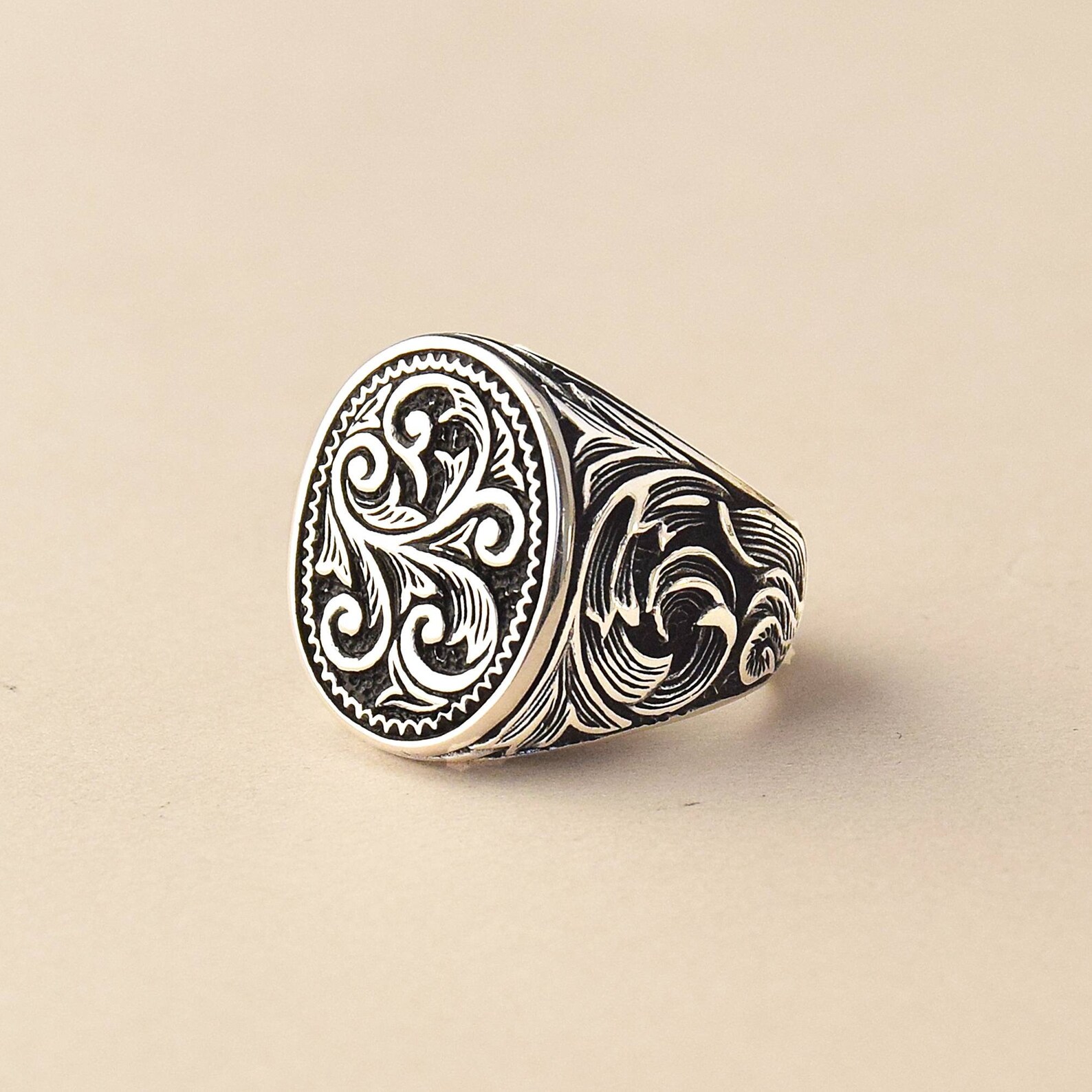 925 Sterling Silver Handmade Men's Ring Silver Ring Etsy