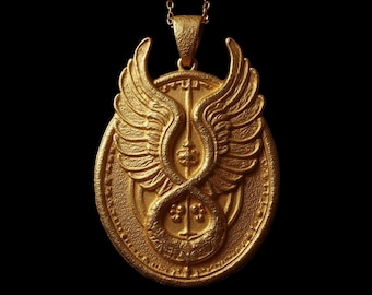 Handmade 14K Gold Wings of Eternity Pendant