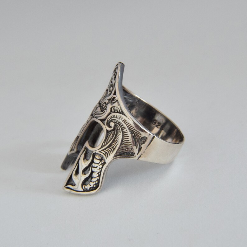 Silver Ring Handmade Ring Spartan 925 Sterling Silver Handmade Men/'s Ring Gift for Him Rings Men Orientalist Rings for Men