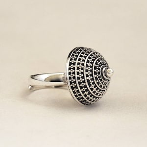 Handmade 925 Sterling Silver Adjustable Ring: Orientalist Design