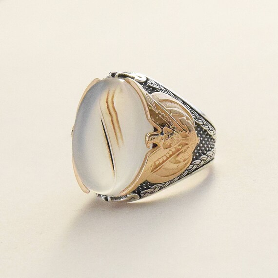 Anunnaki 925 Anillo de plata de ley hecho mano para hombres - España