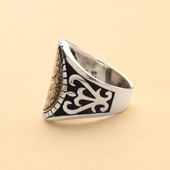 925 Sterling Silver Ring with Black Onyx Stone Mens » Anitolia