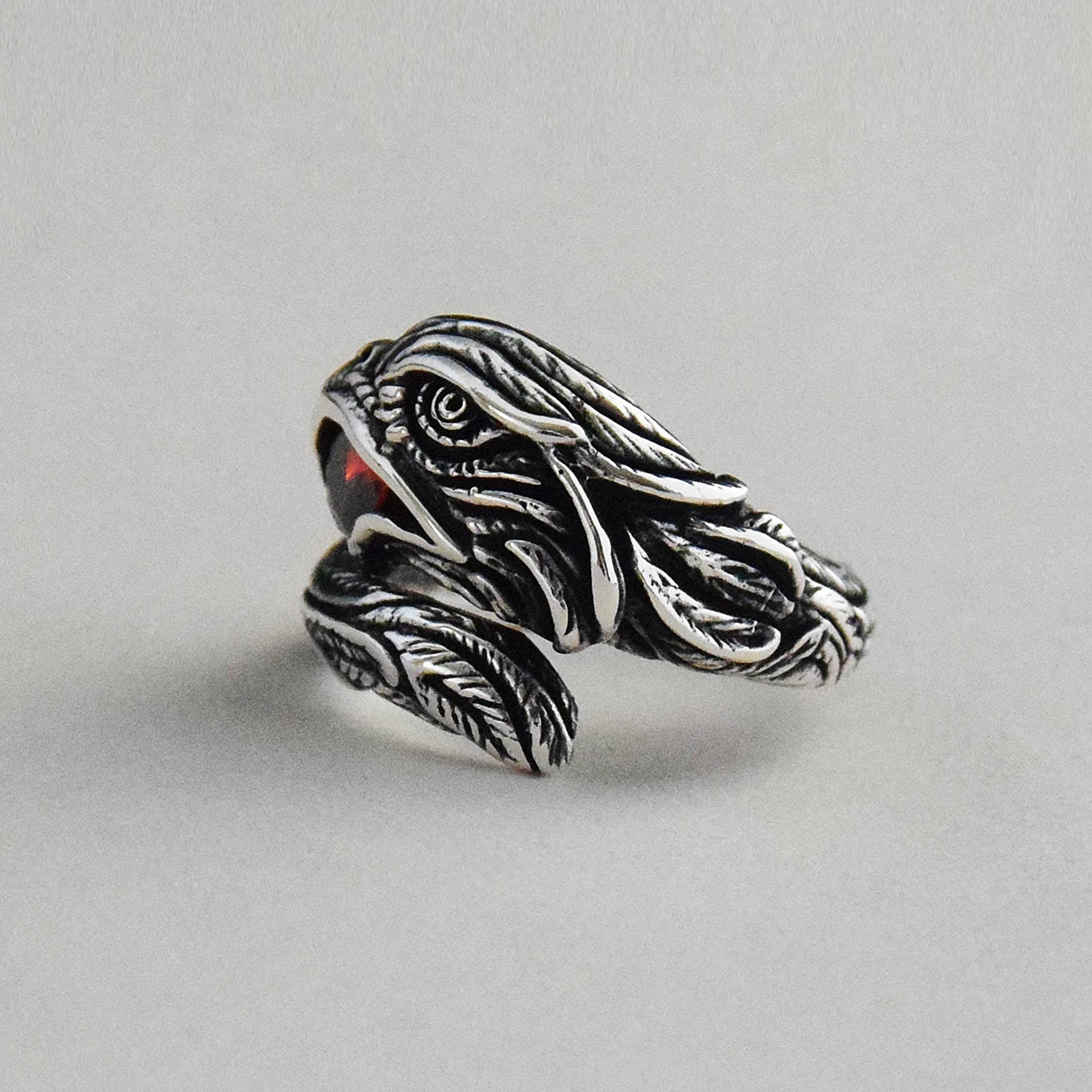 Eagle 925 Sterling Silver Handmade Men's Ring Silver Etsy