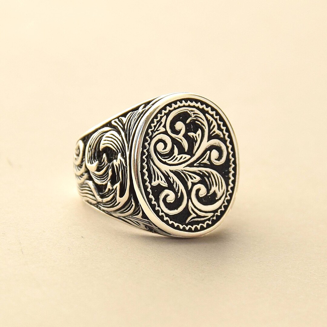 925 Sterling Silver Handmade Men's Ring Silver Ring Etsy