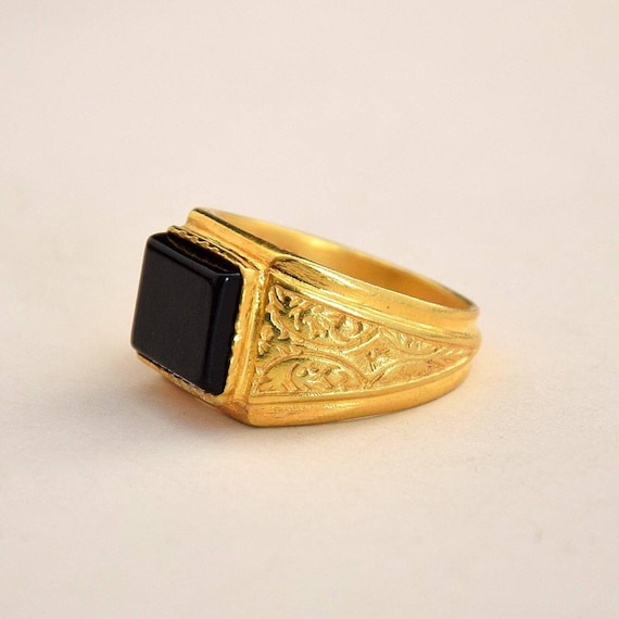 Mens gold 2024 rings etsy