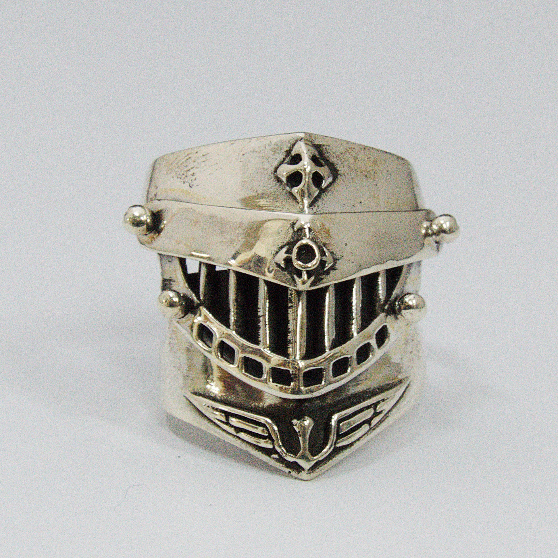 Anchor Chevalier Sterling Silver Ring plated in 18K Gold with Black Enamel (No 55)