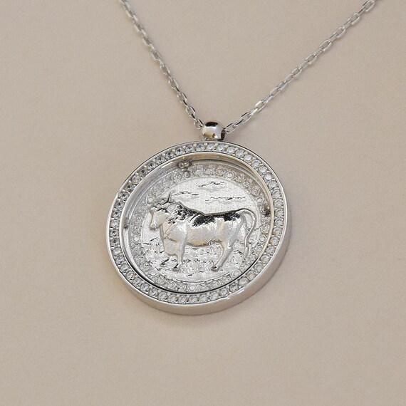 M Men Style Taurus Coin Pendant Necklaces Horoscope Astrology Zodiac  Jewelry Sterling Silver Stainless Steel Pendant Price in India - Buy M Men  Style Taurus Coin Pendant Necklaces Horoscope Astrology Zodiac Jewelry