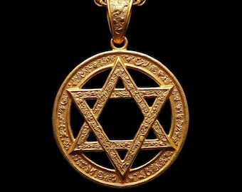 Handmade 14K Gold Star of David Pendant: Jewish Necklace