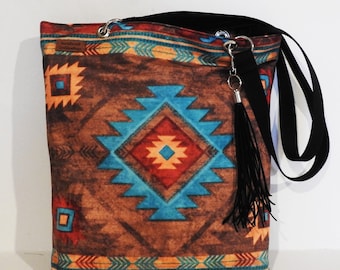 Boho bag, ethnic bag, hippie bag, aztec bag,  multicolor bag, hobo bag, vegan bag