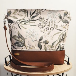 Pastel purse , floral purse , vintage bag, botanical bag, plants bag