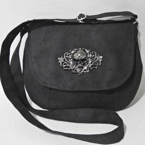 Gothic purse, gothic bag, crossbody, crossover bag, victorian paurse, skull purse