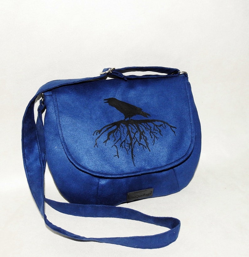 Raven Purse Crossbody Bag Medium Messenger Gothic Bag Etsy